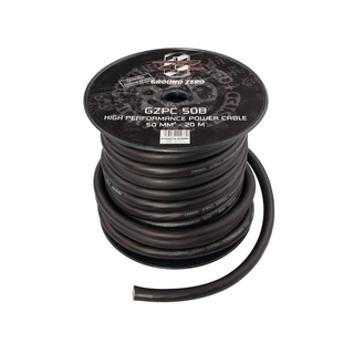 Ground Zero strømkabel CCA 50mm2 Sort 50mm², Sort, Pris per meter
