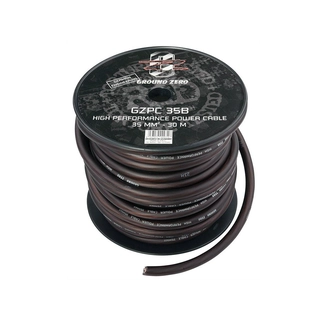 Ground Zero strømkabel CCA 35mm2 Sort 35mm², Sort, Pris per meter