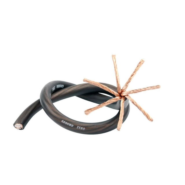 Ground Zero strømkabel CCA 20mm2 Sort 20mm², Sort, Pris per meter 