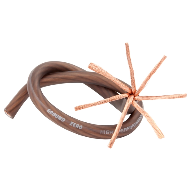 Ground Zero strømkabel CCA 10mm2 Sort 10mm², Sort, Pris per meter 