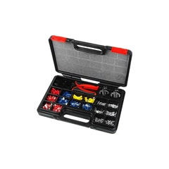 Komplett sett med kabelsko og verktøy Assortert kabelsko, inkl krympeverktøy