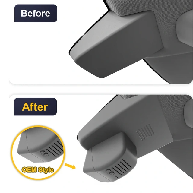 FITCAMX Integrert Plug & Play 4K Dashcam VW ID.Buzz (2022 ->) Sort 