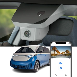 FITCAMX Integrert 4K Dashcam (foran+bak) VW ID.Buzz (2022 ->) Grå