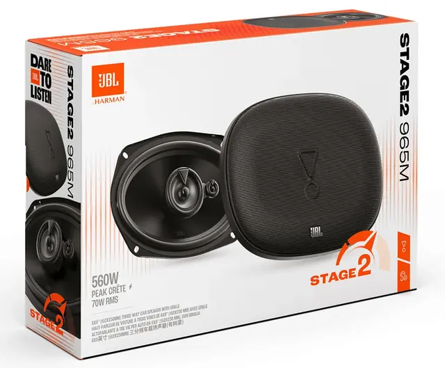 JBL STAGE2 Gen2 6x9" høyttalerpar 6x9", 70W RMS, 560W Maks 