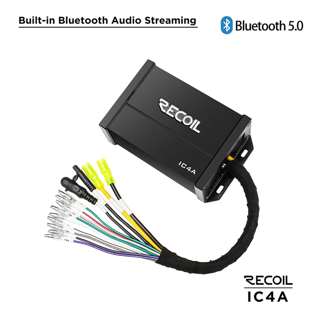 Recoil IC4A Bluetoothforsterker 4x65W RMS i 2 Ohm, Bluetooth 5.0 