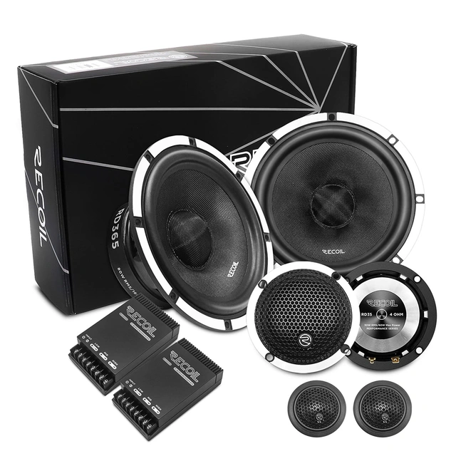 Recoil RD365 3-veis komponentsett 6,5", 80W RMS, 160W Maks, ECHO PRO-Serie 