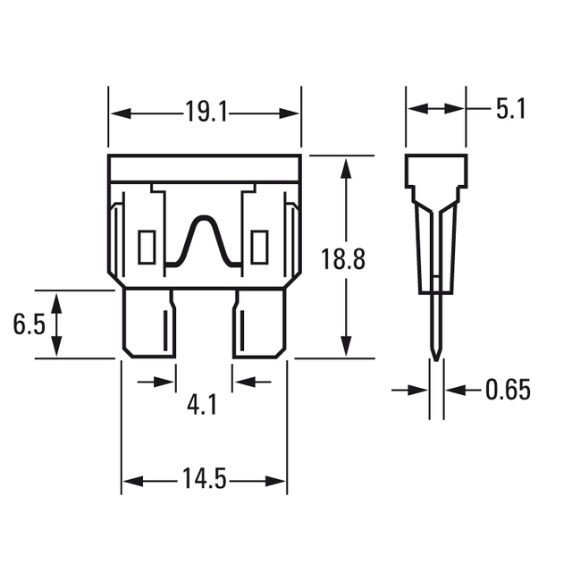 Ampire Tenningskabel med sikring ATO sikring, 5A 