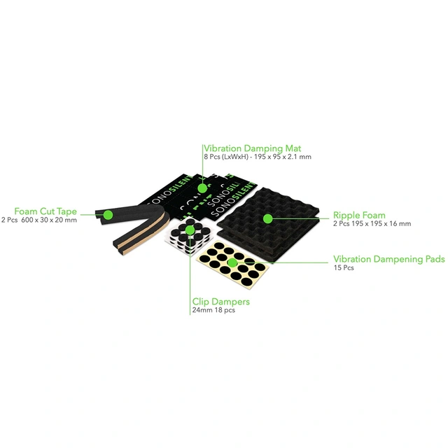 Sonosilent SS-SPK Høyttalerdemping 3,5m2, 1,8mm, 10stk (700x500mm) 