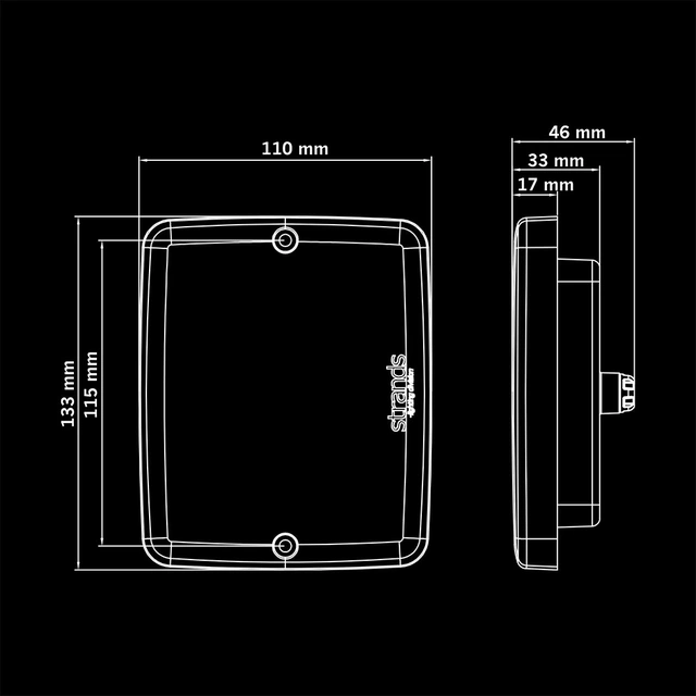 Strands FOR9T Illusion LED baklykt Posisjonslys, Blinklys, Bremselys 